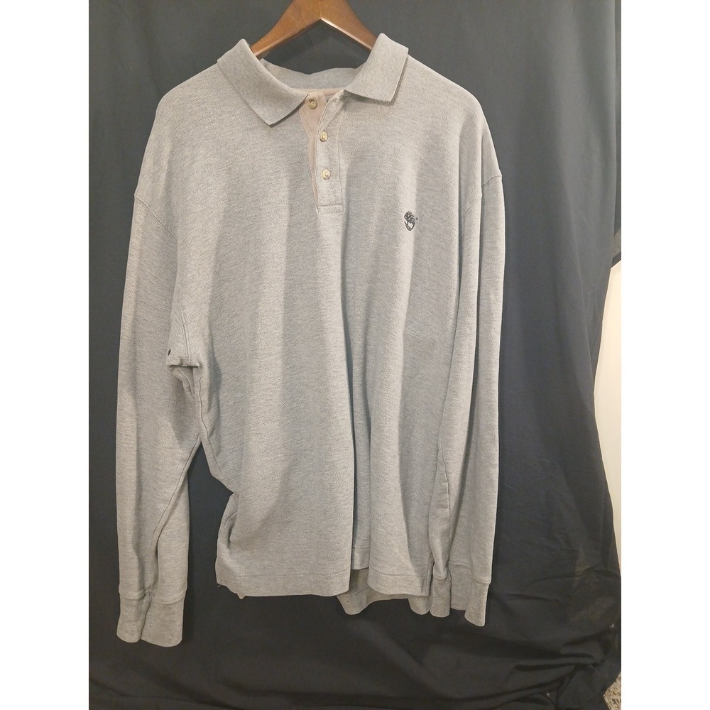 Timberland Weathergear Soft Knit Long‎ Sleeve Polo Shirt Heavyweight Men's XL